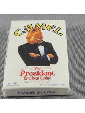 ** SEALED ** Joe Camel "The President" standard playing cards